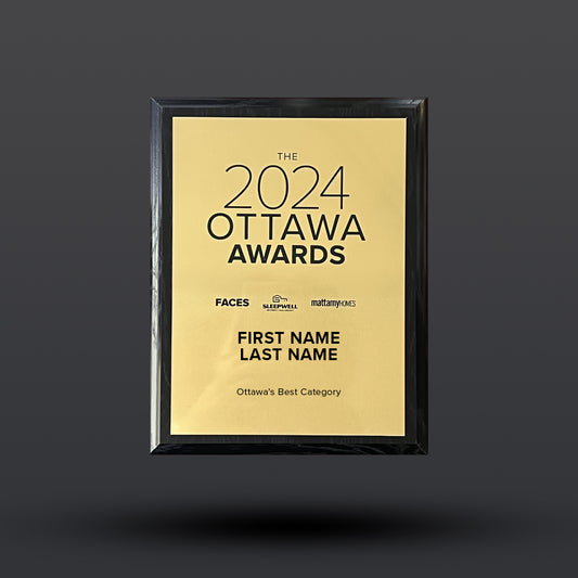 Black & Gold Laser Engraved Plaque
